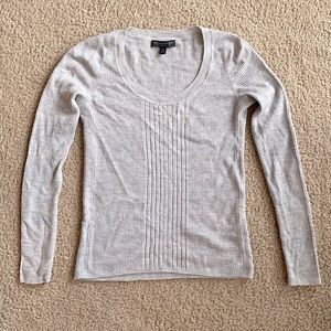 Banana Republic Grey Wool Ribbed Top (Size XS)